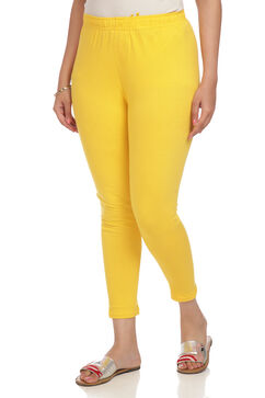 Yellow Cotton Leggings image number 2