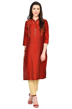 Rangriti Beige Viscose Fusion Pants image number 1