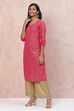 Indigo Art Silk Straight kurta image number 2