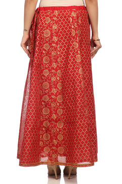 Red Poly Cotton Skirt image number 3
