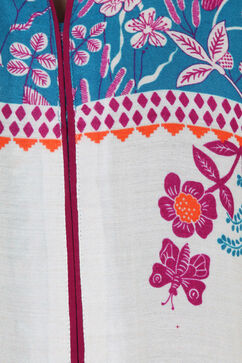 Off White Straight Rayon Kurta image number 5