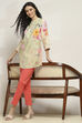 Lime Polyester Straight Kurti image number 0