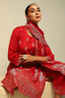 Black Acrylic Straight Yarn Dyed Kurta Palazzo Suit Set image number 7