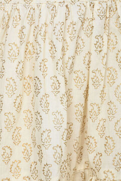 Off White Cotton Skirt image number 5