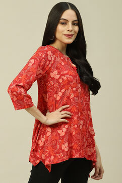 Red LIVA Indie Top image number 3