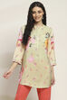 Lime Polyester Straight Kurti image number 5