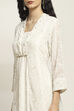 White Polyester Flared Kurta image number 1