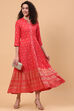 Coral Viscose Rayon Kalidar Dress image number 5