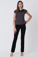 Black Poly Cotton Top image number 4