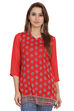 Red Short top Viscose Indie Top image number 0