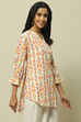 Off-white Printed Straight Kurti image number 4