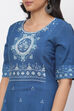 Indigo LIVA Asymmetric Kurta Dress image number 1