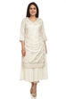 Ecru Flared Viscose Kurta image number 0