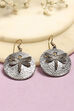 Oxidised Gold Brass Earrings image number 0