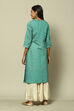 Yellow LIVA Straight Printed Kurta image number 4