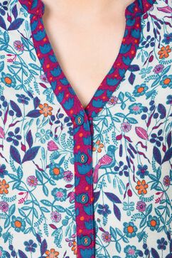 Off White A-Line Rayon Kurta image number 4