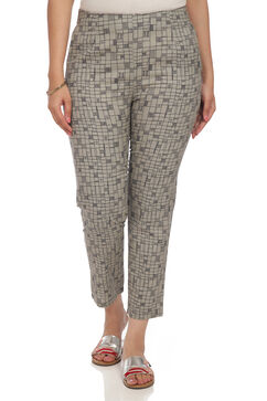 Grey Cotton Slim Pants image number 0