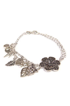 Silver Bracelet Metal Charms image number 1