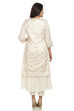 Ecru Flared Viscose Kurta image number 6