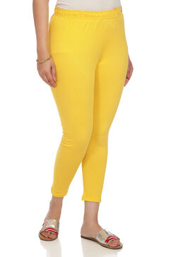 Yellow Cotton Leggings image number 1