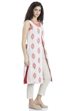 Ecru Straight Cotton Jacket image number 3