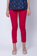 Teal Blue Poly Cotton Slim Pants image number 0