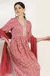 Grey Printed Gathered Suit Set image number 0