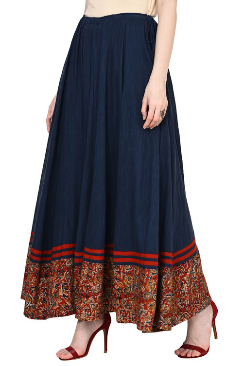 Dark Blue Cotton Skirt image number 2
