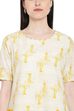 Beige Cotton A-Line Kurta image number 1