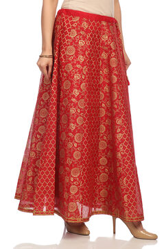 Red Poly Cotton Skirt image number 1