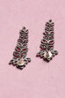 Maroon Alloy Earrings image number 2