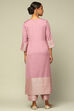 Green Acrylic Straight Yarn Dyed Kurta Palazzo Suit Set image number 4