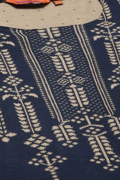 Blue Acrylic Straight Kurta image number 1