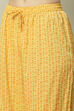 Yellow Cotton Blend Straight Printed Kurta Palazzo Suit Set image number 2