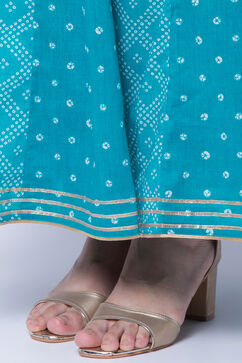 Turquoise Cotton Skirt image number 1