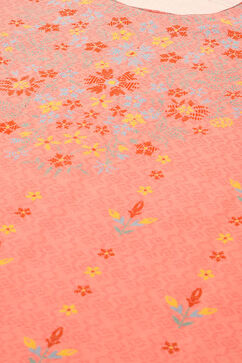 Pink LIVA Straight Printed Kurta image number 1