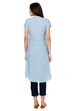 Blue A-Line Viscose Rayon Kurta image number 5
