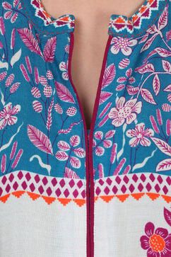 Off White Straight Rayon Kurta image number 4