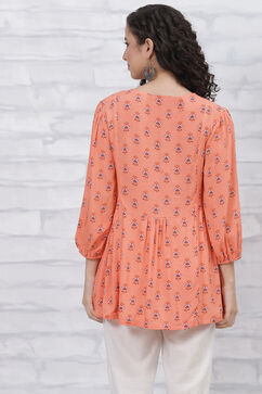 Coral LIVA Flared Indie Top image number 4