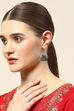 Oxidised Gold Brass Earrings image number 1