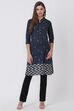 Olive Green Cotton And Cambric Straight Kurta image number 0