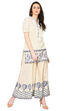 Ivory & Indigo A-Line Cotton Flex Kurta image number 1