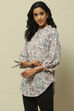 Light Pink Cambric Floral Printed Straight Kurti image number 2