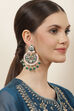 Dark Green Gold Plated Chandbalis image number 3