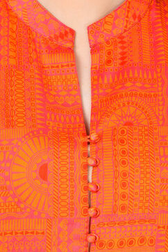 Pink Straight Polyester Jacket image number 5