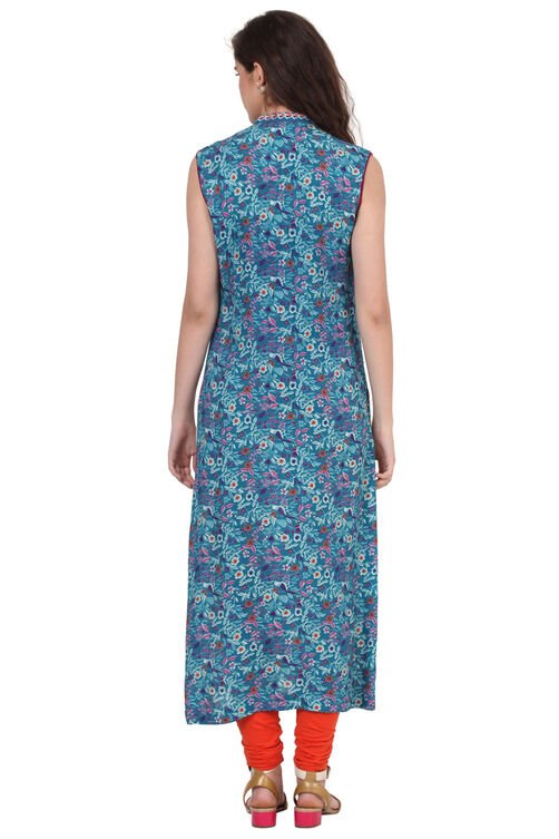 Off White Straight Rayon Kurta image number 2