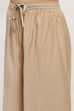 Gold-Toned Solid Flared Palazzos image number 1