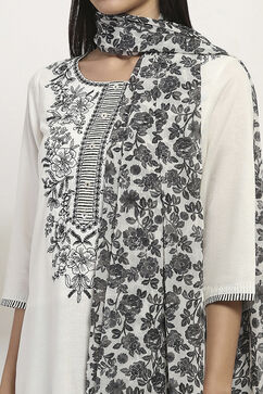 White Viscose Straight SET image number 1