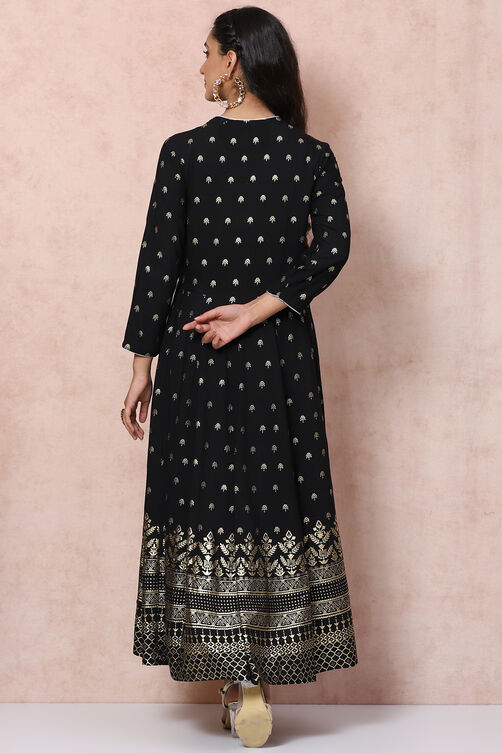 Coral Viscose Rayon Kalidar Dress image number 4