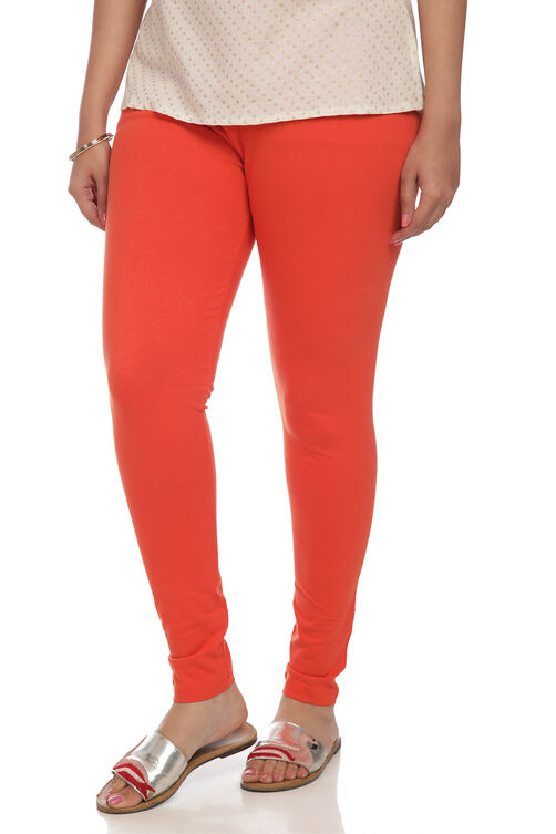 Orange Cotton Leggings image number 2